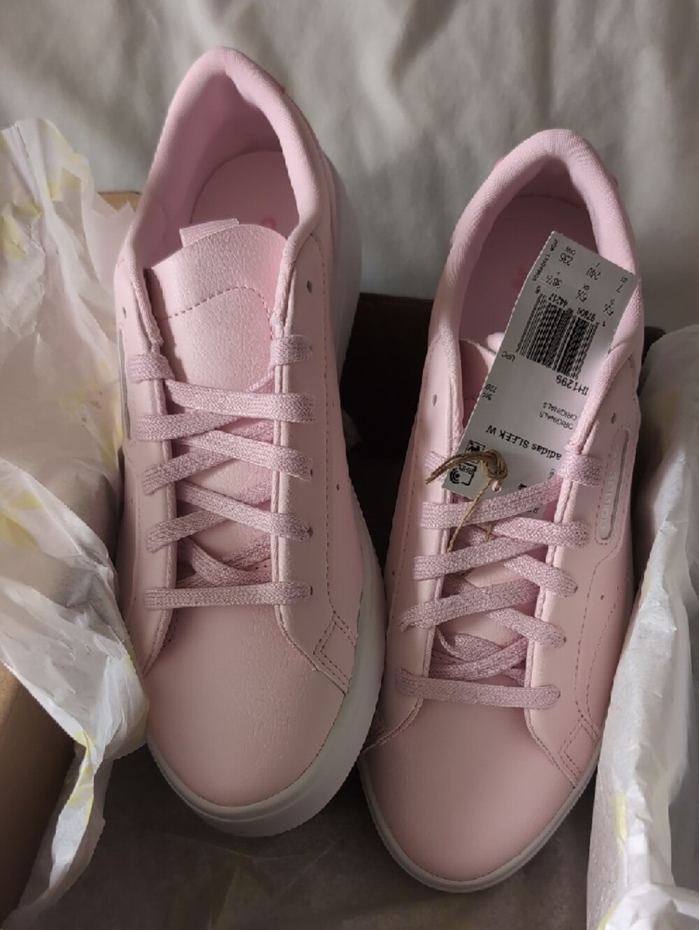 adidas SLEEK Pink Low-Top Sneakers - Picture 3 of 7